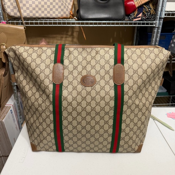 Gucci Handbags - Vintage Gucci | Sherry GG Monogram Travel Weekender Bag